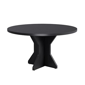 Space-Saving Modern 47" Round Dining Table for 4-6 People, Ideal for Apartment, Living Room,Kitchen