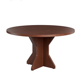 Space-Saving Modern 47" Round Dining Table for 4-6 People, Ideal for Apartment, Living Room,Kitchen
