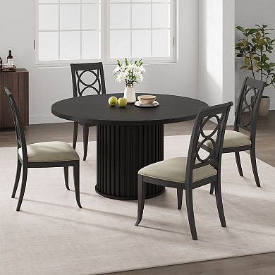 47Inch Round Dining Table for 4-6 People