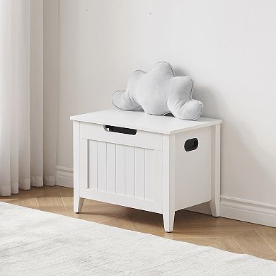 24'' Wooden Flip-Top Storage Bench with Padded Seat