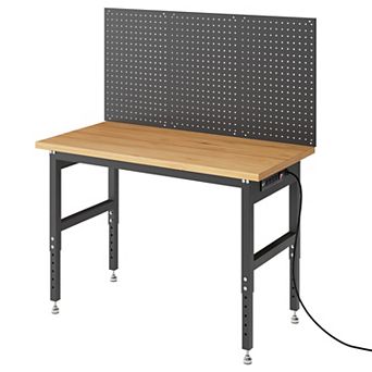 60" x 24" Bamboo Top Workbench with Drawer