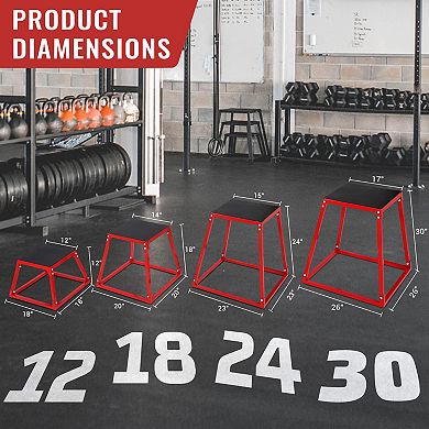Adjustable Steel Plyometric Box Set
