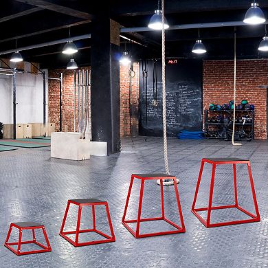 Adjustable Steel Plyometric Box Set