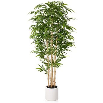 VeriNatural Artificial Bamboo Tree for Indoor Outdoor Home Decor, UV Resistant Fake Plants in Pot