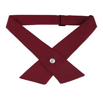 Women's Adjustable Crisscross Bow Ties Uniform Solid Color Neck Tie for School