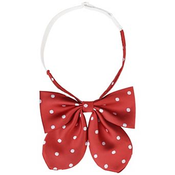 Women's Polka Dots Bow Ties Cute Pre-tied Ribbon Adjustable Straps Bowties for Uniform