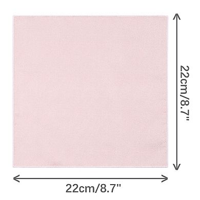Men's Pocket Square Solid Color Herringbone Textured Handkerchief with Trim for Suits Formal