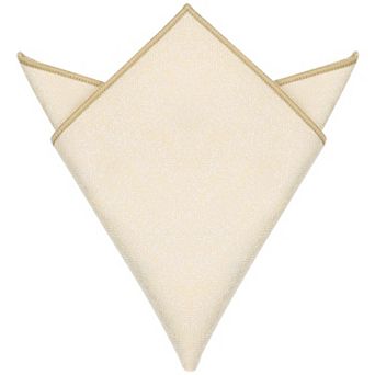 Men's Pocket Square Solid Color Herringbone Textured Handkerchief with Trim for Suits Formal