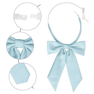 Women's Bow Ties Solid Color Western Ribbon Pre-Tied Bowties for School Uniform