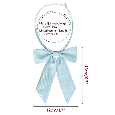Women's Bow Ties Solid Color Western Ribbon Pre-Tied Bowties for School Uniform