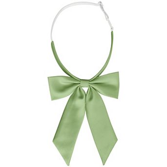 Women's Bow Ties Solid Color Western Ribbon Pre-Tied Bowties for School Uniform