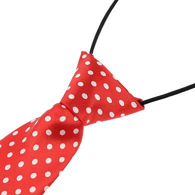 Pre-tied Necktie Colorful Cute Pattern Elastic Neck Extra Short Ties for Youth School Uniforms