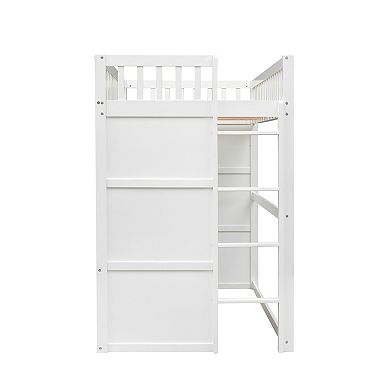 Merax Twin Size House Loft Bed With Ladder