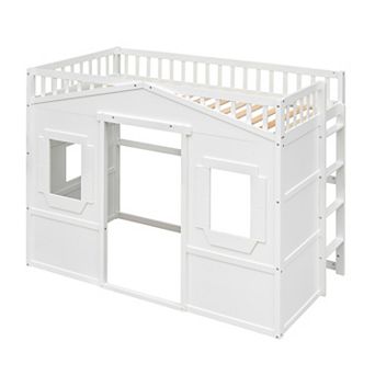 Merax Twin Size House Loft Bed With Ladder