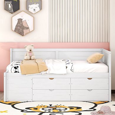 Merax Twin Size Daybed with Drawers and Shelves