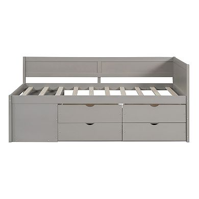 Merax Twin Size Daybed with Drawers and Shelves