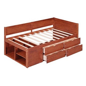 Merax Twin Size Daybed with Drawers and Shelves