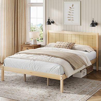 Merax Platform Bed Frame with Headboard