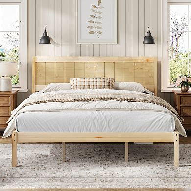 Merax Platform Bed Frame with Headboard