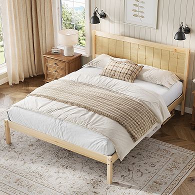 Merax Platform Bed Frame with Headboard