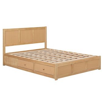 Merax Wood Platform Bed with Underneath Storage and 2 Drawers