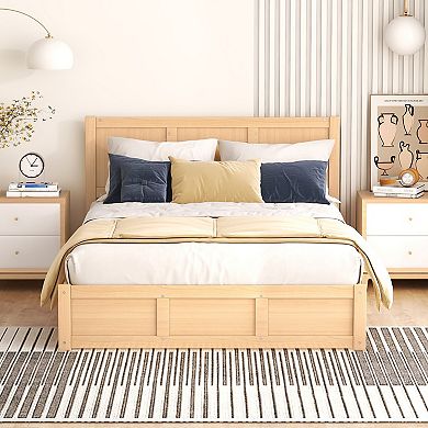 Merax Wood Platform Bed with Underneath Storage and 2 Drawers