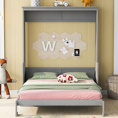 Merax Queen Size Murphy Bed with a Shelf