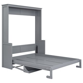 Merax Queen Size Murphy Bed with a Shelf