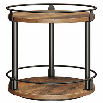 KAUFLY 2 tier Rotating Lazy Susan Spice Rack Turntable for Kitchen Countertop Cabinet