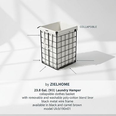 KAUFLY Collapsible Laundry Hamper with Washable Liner & Metal Frame-238 Gal/44lb Capacity