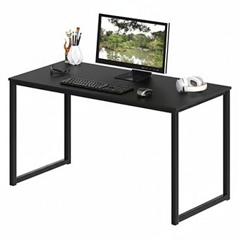 KAUFLY Compact Mission Desk with Steel Frame & Wood Top for Home Office & Dorm