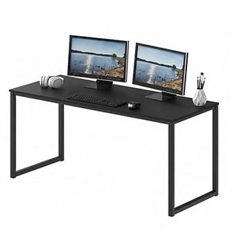 KAUFLY Compact Mission Desk with Steel Frame & Wood Top for Home Office & Dorm