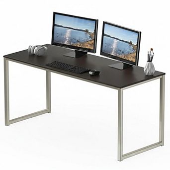 KAUFLY Compact Mission Desk with Steel Frame & Wood Top for Home Office & Dorm