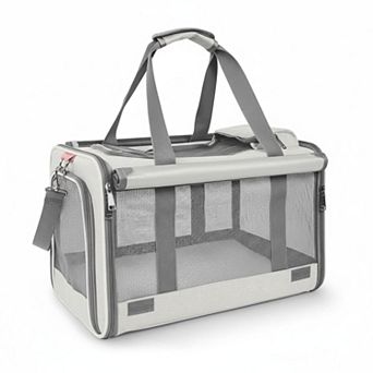 KAUFLY Washable Collapsible Soft-Sided Pet Carrier for Cats up to 20lbs, Breathable Travel Bag