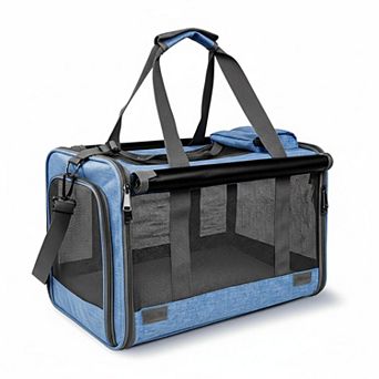 KAUFLY Washable Collapsible Soft-Sided Pet Carrier for Cats up to 20lbs, Breathable Travel Bag