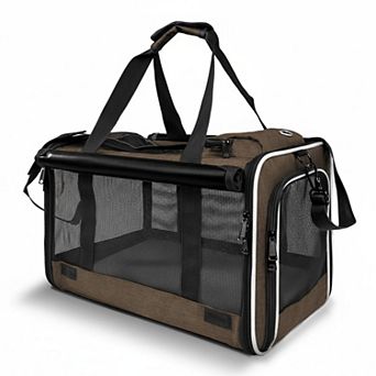 KAUFLY Washable Collapsible Soft-Sided Pet Carrier for Cats up to 20lbs, Breathable Travel Bag