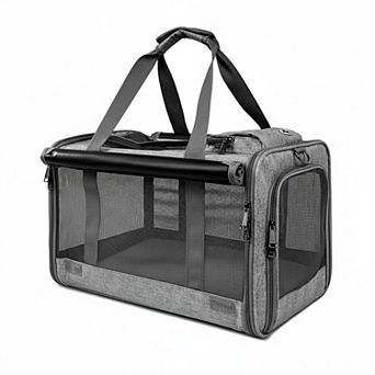 KAUFLY Washable Collapsible Soft-Sided Pet Carrier for Cats up to 20lbs, Breathable Travel Bag