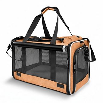KAUFLY Washable Collapsible Soft-Sided Pet Carrier for Cats up to 20lbs, Breathable Travel Bag