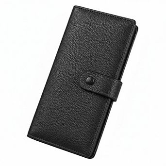 ZUQIETA Slim RFID Bifold Wallet ID Window, Zip Pocket, Card Slots for Women