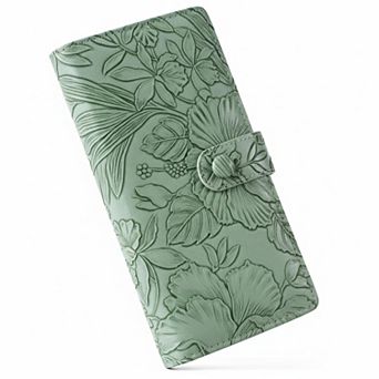 ZUQIETA Slim RFID Bifold Wallet ID Window, Zip Pocket, Card Slots for Women