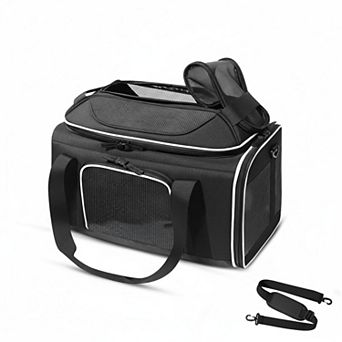 Petsfit Top Expandable Pet Carrier Airline Approved Soft Sided Small Cats Dogs Locking