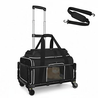 Petsfit Top Expandable Pet Carrier Airline Approved Soft Sided Small Cats Dogs Locking