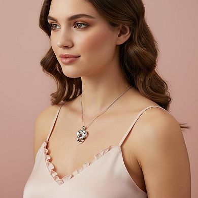 KAUFLY Sterling Silver Love Knot Necklace Infinity Symbol for Women