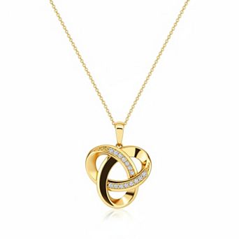 KAUFLY Sterling Silver Love Knot Necklace Infinity Symbol for Women