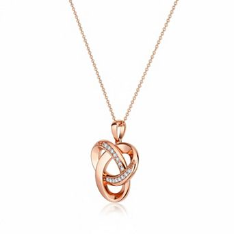 KAUFLY Sterling Silver Love Knot Necklace Infinity Symbol for Women