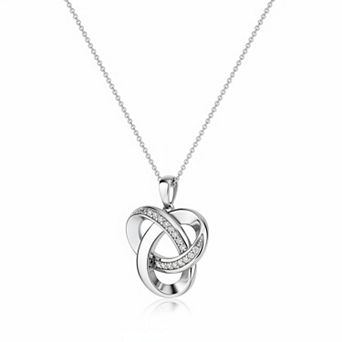 KAUFLY Sterling Silver Love Knot Necklace Infinity Symbol for Women