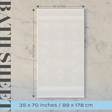KAUFLY 2-Pack 35"x70" 700 GSM Cotton Bath Sheets - Highly Absorbent Hotel Luxury