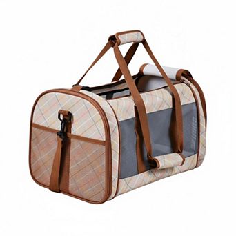 Petsfit Soft-sided Collapsible Pet Carrier Airline Approved for Small Dogs Cats, Safety Straps