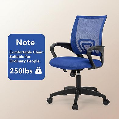 KAUFLY Mid-back Mesh Office Chair - Ergonomic Swivel, Adjustable Height