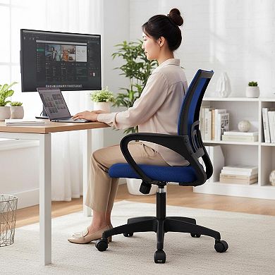 KAUFLY Mid-back Mesh Office Chair - Ergonomic Swivel, Adjustable Height